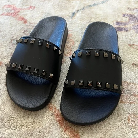 Valentino Garavani Rubber Sandal with Studs \